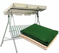 Juego de asiento de columpio de repuesto, tela resistente a los rayos UV 600D, accesorio impermeable para exteriores para columpios de patio de 3 plazas, dimensiones 249 x 185 x 18 cm, perfecto para