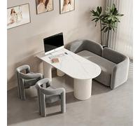 Juego de asientos de recepción, sofá y silla tapizados para salas de espera, salones de uñas y salones de belleza, asientos modernos para 2-4 personas con mesa de café
