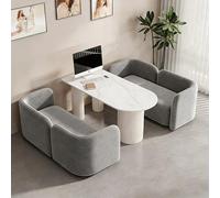 Juego de asientos de recepción, sofá y silla tapizados para salas de espera, salones de uñas y salones de belleza, asientos modernos para 2-4 personas con mesa de café
