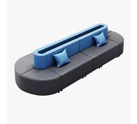 Juego de asientos modulares para salón, cabina de tela resistente a las manchas para zona de espera, centro de matrícula y vestíbulo de hotel, fácil montaje, incluye mesas auxiliares