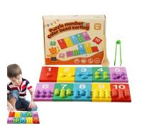 Juego de Asociación de Colores Genérico | Actividades Educativas Matemáticas con Cuentas Clip,Conjunto de Madera De Clasificación de Colores | para 3 Años y Más Niños Niñas Casa Guardería Fiesta