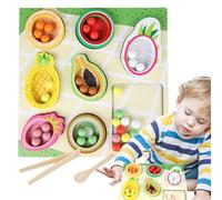 Juego de Asociación de Colores sobre el Tema de la Fruta | Desarrollo de Habilidades Motrices por Juego de Imitación Educativo | Juguetes Sensoriales de Clasificación por Color de Fruta - Para