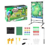 Juego de astillado de golf, juego de dardos de golf, tapete de juego de golf de doble cara, tapete de golpeo de golf, tapete de entrenamiento de dardos de práctica de golf, kits 2 en 1, accesorios de