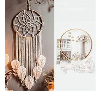 Juego de Atrapasueños de Macramé, Hilo de Algodón, Cuerda para Manualidades, Accesorios, Decoración, Colgante de Pared, Colgador de Plantas