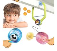 Juego de autoentrenamiento de Tenis de Mesa, Entrenador de Tenis de Mesa Ajustable en Altura, Pong Ball Training Juegos Colgantes Entrenador de coordinación Interior de Entre Padres e Hijos para