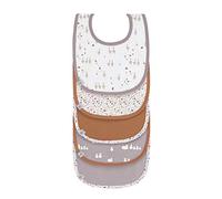 Juego de baberos LÄSSIG para bebés (5 piezas) con cierre de velcro, de algodón impermeable/valor pack baberos Tiny Farmer Goose