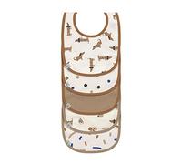 Juego de baberos LÄSSIG para bebés (5 piezas) con cierre de velcro, de algodón impermeable/valor pack baberos Little Mateys blue