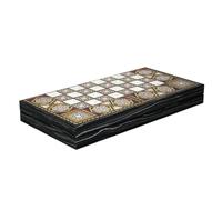 Juego de backgammon de madera con diseño de madreperla de 50,8 cm