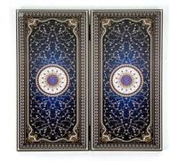 Juego de backgammon de madera de lujo de 60 cm - Juego de mesa premium hecho a mano con cristal templado - Gran juego de backgammon para profesionales y coleccionistas