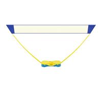 Juego de bádminton portátil con red de 3 m, red de volantes independiente con soporte, incluye 2 raquetas y 2 pelotas, altura regulable 155 cm, móvil para jardín, playa, exterior e interior (amarillo