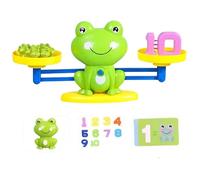 Juego de Balance de Rana, Juegos de matemáticas de jardín de Infantes de Escala de balanza plástica con Rana, número y Tarjetas, Juguetes de conteo Educativo para niños 3+ Contando Juguetes