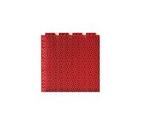 Juego de baldosas entrelazadas para Exteriores, Antideslizantes, Impermeables y con Sistema de Drenaje para Patio y Garaje, diseño Modular (Rosso 25x25cm/32pcs)