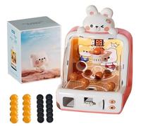 Juego de Baloncesto de Mesa con Forma de Dinosaurio, Mini Aro de Baloncesto para Escritorio, Máquina Recreativa Electrónica con Marcador, Regalo de Cumpleaños para Bebés Varones(Rabbits,Battery)