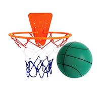 Juego de Baloncesto silencioso - Bola de regate silenciosa de 18 cm, aro Ajustable de 30 cm | de Entrenamiento Interior sin Ruido, Equipo de Juego de Ejercicios de Gimnasia domic