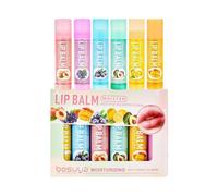 Juego de bálsamo labial con sabor a fruta, humectantes labiales agrietados, paquete de 6 bálsamo natural para labios largos a granel agrietados y duraderos para labios secos