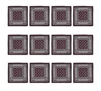Juego de bandana de 54 x 54 cm, diseño de flores occidentales, bufanda para el cuello, bufanda de baile callejero, pañuelo para la cabeza, bufanda de ciclismo, café, Talla única