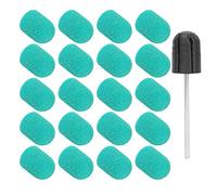 Juego de bandas de lijado para uñas - 10 brocas de 15 mm para pulir | Tapas de lijado para decoración de uñas de alta resistencia y durabilidad - Opciones multicolor para un uso sencillo