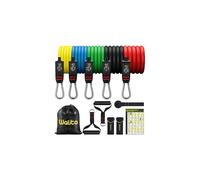 Juego de bandas de resistencia WALITO: bandas de ejercicio con asas, anclaje para puerta, correas para piernas y tobillos para entrenamiento de r