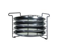 Juego de bandeja para pizza, soporte plegable para hornear, bandeja de horno resistente, utensilios de cocina estables, accesorios antiadherentes para hornear pizza para pan, pastelería, hogar