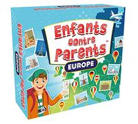 Juego de Bandeja Quiz Juego Educativo Familiar Juegos de Mesa para Niños | Niños Contra Padres - Europa | desde 7 Años