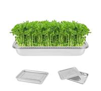 Juego de bandejas de brotación - Tamiz reutilizable hidropónico bandeja para plantas, juego de tamiz reutilizable, brote de hierba de trigo, kit de jardinería interior, bandejas de cultivo sin tierra