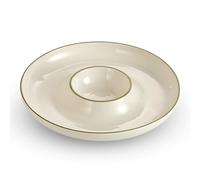 Juego de bandejas de cerámica para patatas fritas y salsas: plato grande de 29.2 cm para patatas fritas y salsa, verduras y salsas, frutas, aperitivos, aperitivos, entretenimiento y fiestas