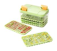 Juego de bandejas de hielo 77 cavidades fácil de desmoldar, 5 piezas molde de cubitos de silicona sin BPA con contenedor y tapa, bandejas de hielo apilables para congelador cóctel whisky café