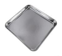 Juego de bandejas de horno de acero inoxidable, versátil, para galletas, con buena conducción del calor y material resistente, para hornear en el horno (25 x 25 x 2,5 cm)