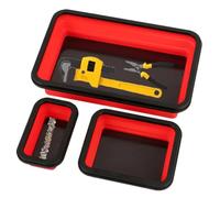 Juego de bandejas de piezas magnéticas - bandejas de herramientas plegables de 3 piezas en más tamaños, acero inoxidable | Juego de cuenco magnético flexible para tornillos, pernos, piezas pequeñas |