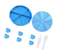 Juego de bandejas de tamizado de pintura con cuentas de ácido poliláctico, diseños redondos eficientes para una detección rápida, multifuncional, uso artesanal, tamiz redondo