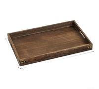 Juego de bandejas de té de madera de paulownia en estilo japonés con 7 piezas para servir té y comidas pequeñas (E)