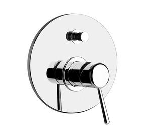 Juego de bañera/ducha Gessi Goccia para mezclador empotrado, desviador automático de 2 vías, primera salida en la parte superior, 44678125, Color: Cobre cepillado GHRC