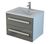 Juego de baño Arosa gris lavabo conjunto de baño móvil lavabo 60cm baño
