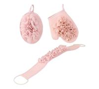 Juego De Baño Calidad Paquete 3 Manoplas Exfoliantes Higiénicas Y Lufa Respetuosas Con La Piel Para Cuidado Delicado La Piel Y Cuerpo Exfoliante Baño Con Abundante