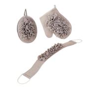 Juego De Baño Calidad Paquete 3 Manoplas Exfoliantes Higiénicas Y Lufa Respetuosas Con La Piel Para Cuidado Delicado La Piel Y Cuerpo Exfoliante Baño Con Abundante