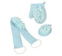 Juego De Baño Calidad Paquete 3 Manoplas Exfoliantes Higiénicas Y Lufa Respetuosas Con La Piel Para Cuidado Delicado La Piel Y Cuerpo Exfoliante Baño Con Abundante