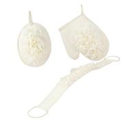 Juego De Baño Calidad Paquete 3 Manoplas Exfoliantes Higiénicas Y Lufa Respetuosas Con La Piel Para Cuidado Delicado La Piel Y Cuerpo Exfoliante Baño Con Abundante