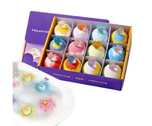 Juego De Baño De Burbujas, Bola De Sal Limpiadora Con Fragancia Con Efecto Espumoso, Bombas De Baño Relajantes Para El Cuidado De La Piel Con De Oculta, Kit De Remojo De Relajación De