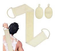 Juego de baño natural de luffa - Esponja corporal a base de plantas, juego de ducha exfoliante | Limpiador de piel extra suave, fregado reutilizable para el día de spa, rutina en casa, ducha y cara