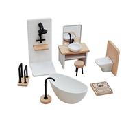 Juego de Baño para Casa de Muñecas Escala 1/12, Juguete Infantil, Simulación, Decoración para Casa de Muñecas, Adorno, Lavabo