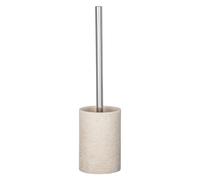 Juego De Baño Peanut Beige De Poliresina Con Escobilla De Inodoro