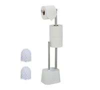 Relaxdays Juego de baño en acero inoxidable blanco