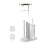 Relaxdays Juego de baño metálico blanco