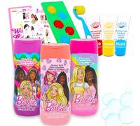 Juego de baño Ultimate Barbie - Paquete con champú, gel de baño, baño de burbujas, pintura de baño, calcomanías, más | Kit de suministros de baño y ducha Barbie para niños y niñas