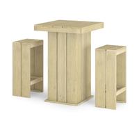 Juego de bar de jardín 3 piezas madera de pino impregnada vidaxl
