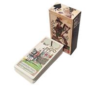 Juego de baraja de tarot, cartas de la vintage, juego de 78 piezas con acabado en relieve, guía de aprendizaje para principiantes, accesorio espiritual moderno con diseño clásico, divertida ba