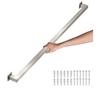 Juego de barandillas de acero moderno: barra de seguridad barandillas de escaleras para interiores y exteriores. Pasamanos montados en la pared para escaleras, pasillos, jardín(1.5m)