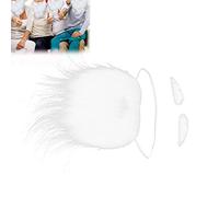 Juego de barba de Papá Noel, divertidos bigotes falsos, accesorios de franela suave, banda elástica, cejas autoadhesivas para disfraz de fiesta, Halloween, cumpleaños, escuela, juegos, reunión