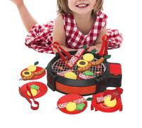 Juego de Barbacoa para | Rejilla Realista con Iluminación para,Juego De Cocina Con Comida Juguete Para - Para Niños Y Niñas Interior Exterior Casa Escuela Camping Terraza