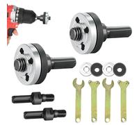 Juego de Barra de Conexión para Amoladora Angular 10 Piezas, Kit Adaptador de Conexión para Conversión de Taladro a Amoladora, con Adaptador de Eje 10 mm y Herramientas para Disco de Corte